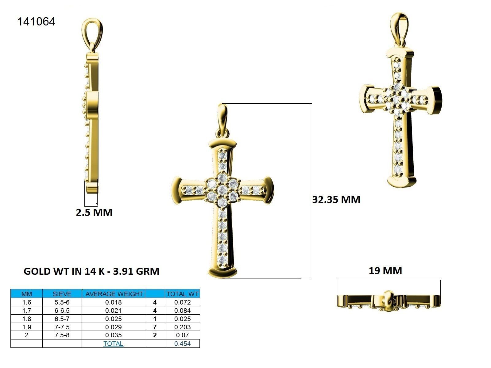 Jesus cross pendant 3dm stl jcd render details  3D print model_10