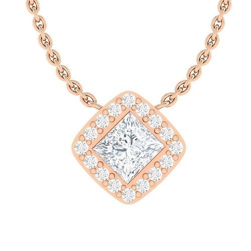 women square solitaire pendant 3dm stl jcd render details  3D print model