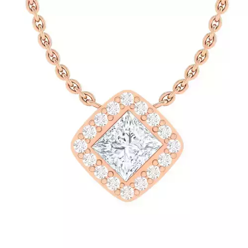 women square solitaire pendant 3dm stl jcd render details 