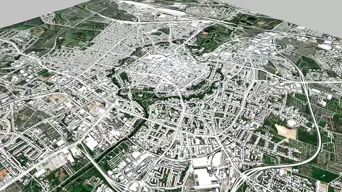Cityscape  Braunschweig Germany 3D model
