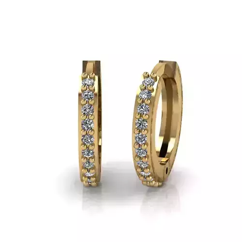 Earring with stones for 3D printing gold and silver