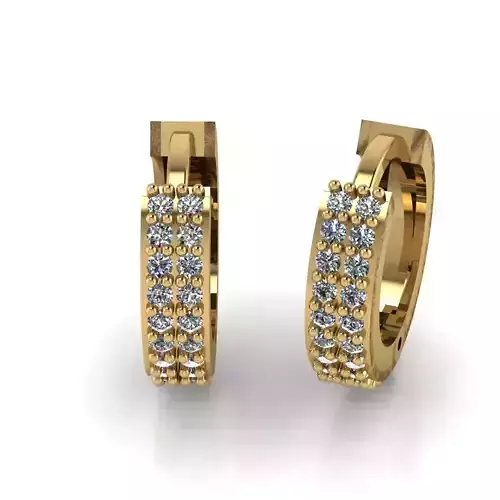 Earring with stones for 3D printing gold and silver