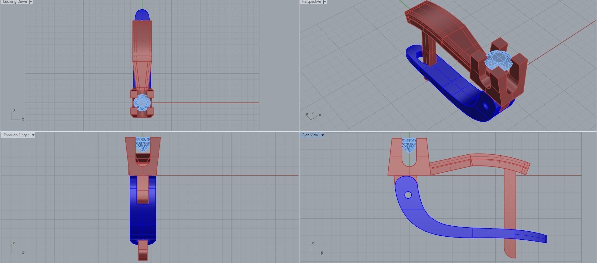 Earring with stones for 3D printing gold and silver 3D print model_1
