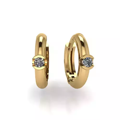 Earring with stones for 3D printing gold and silver