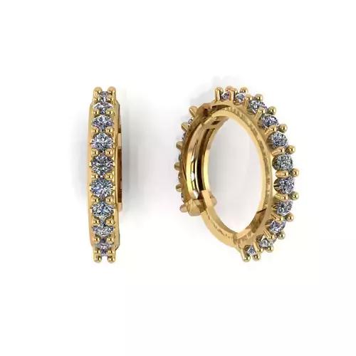 Earring with stones for 3D printing gold and silver