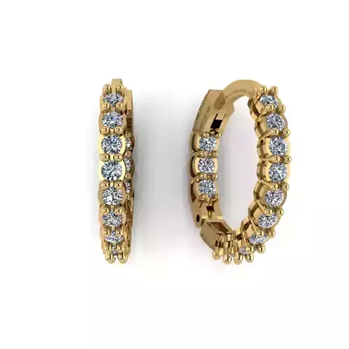 Earring with stones for 3D printing gold and silver