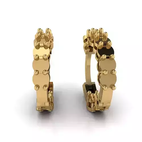 Earring with stones for 3D printing gold and silver