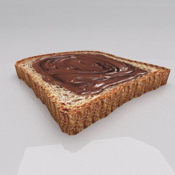 Toast and Chocolate 3D model_15