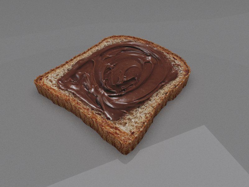 Toast and Chocolate 3D model_12