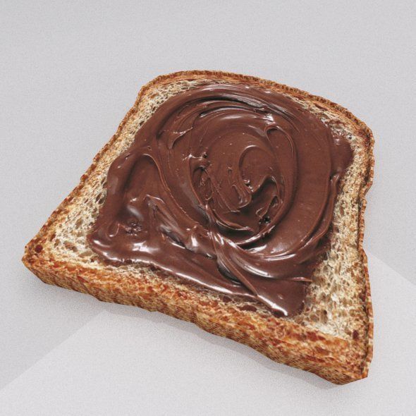 Toast and Chocolate 3D model_3