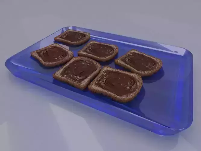 Toast and Chocolate 3D model