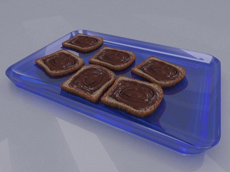 Toast and Chocolate 3D model_11