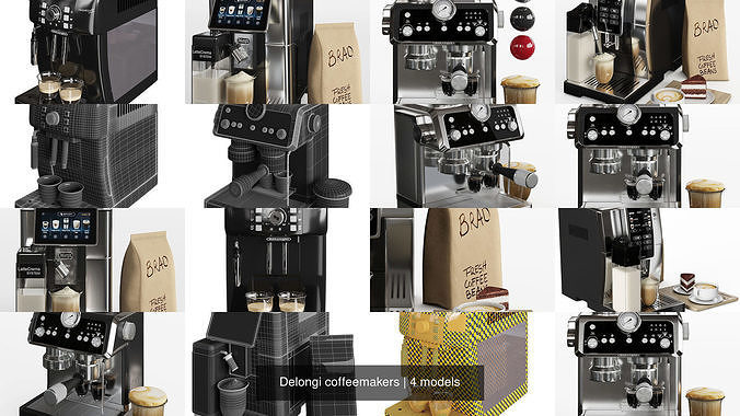 Delongi coffeemakers 3D Model Collection