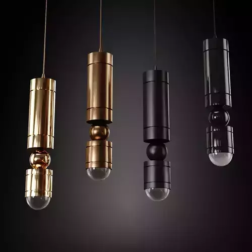 Collection pendant lights 3D model Low-poly 3D model