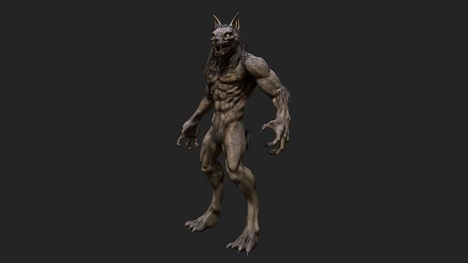 Werewolf Low-poly 3D model