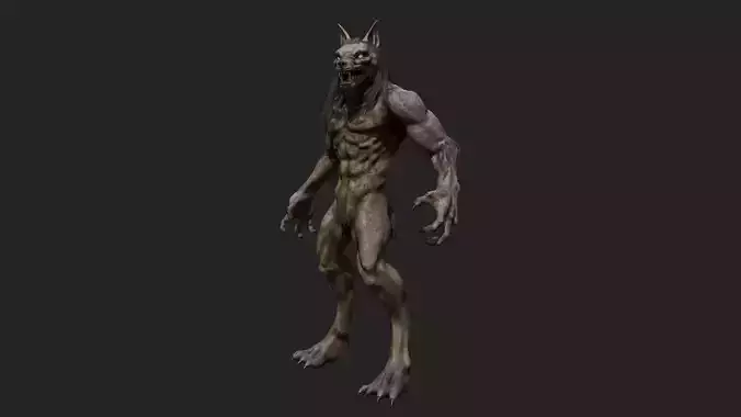 Werewolf Low-poly 3D model