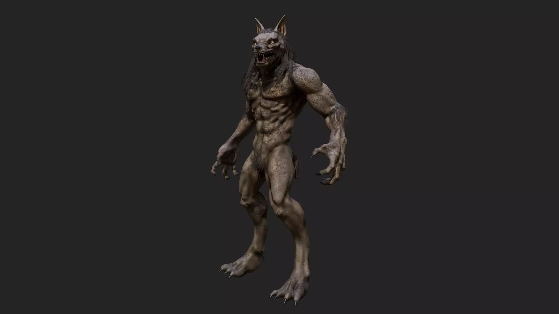 Werewolf Low-poly 3D model
