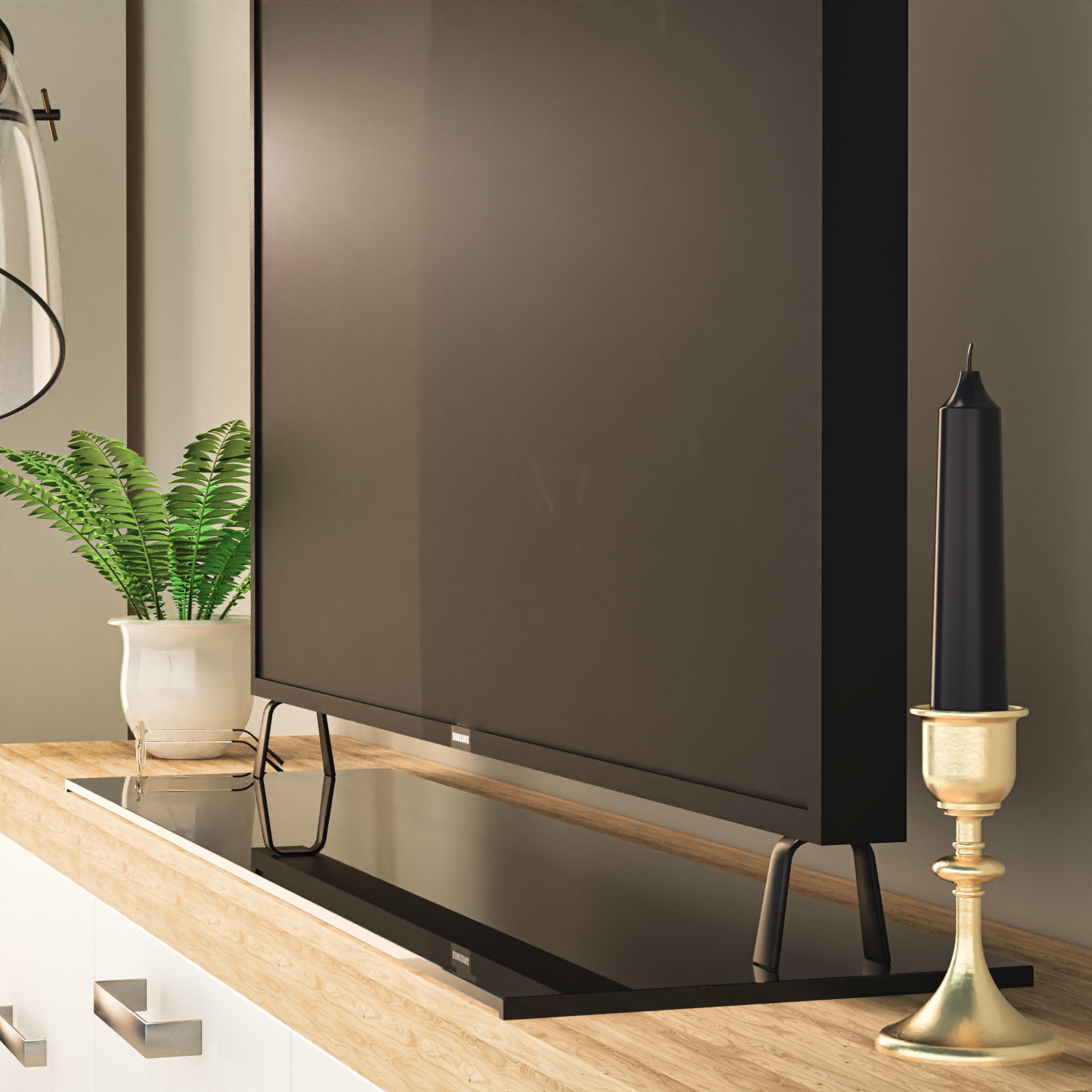 CABINET WITH TV 3D model_1