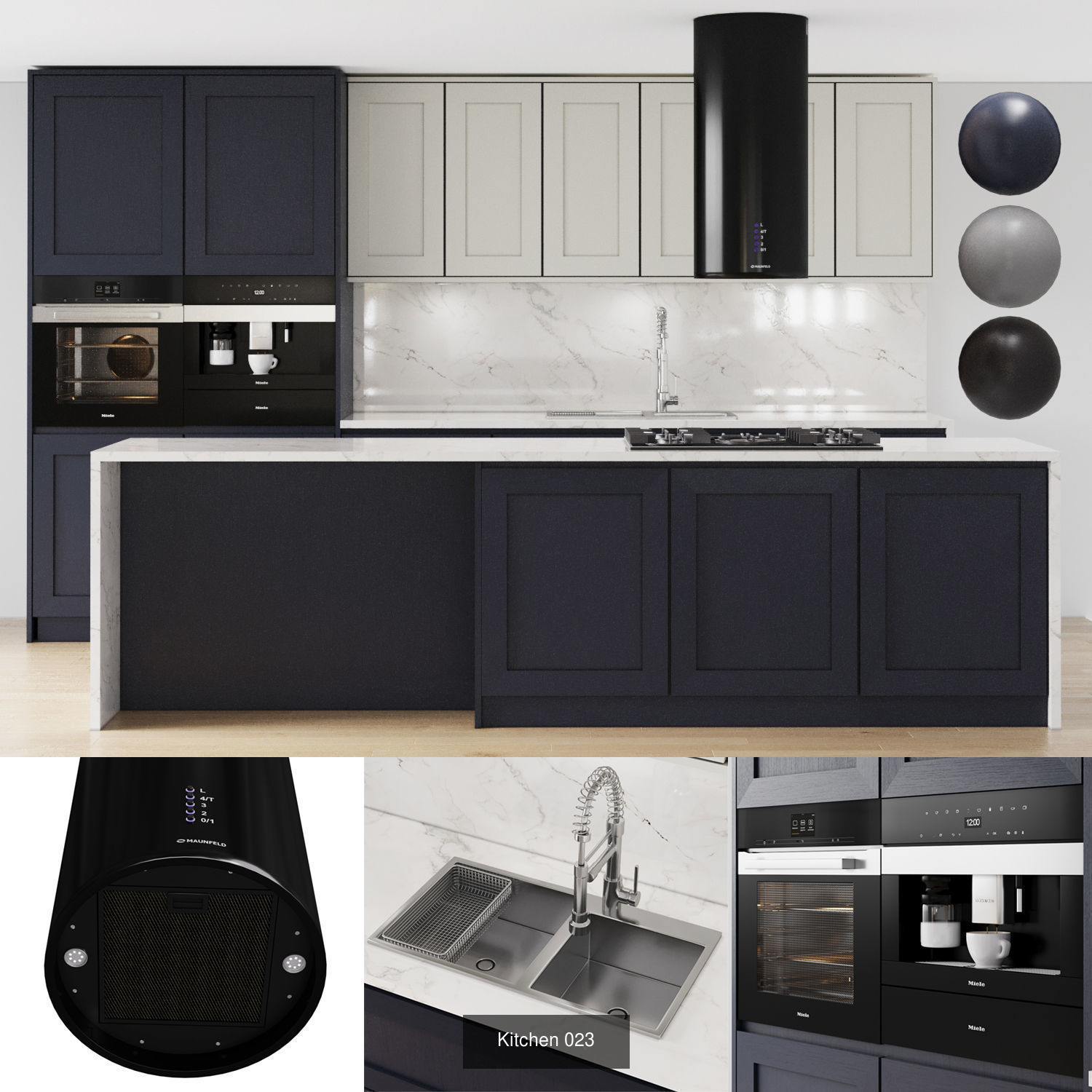 10 modern kitchens vol 02 3D Model Collection_7