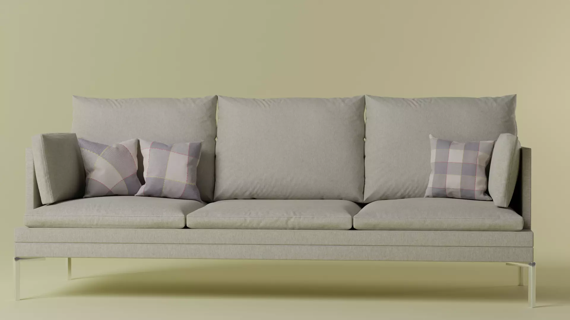 Couch made according to the course of the blender guru Free 3D model_0