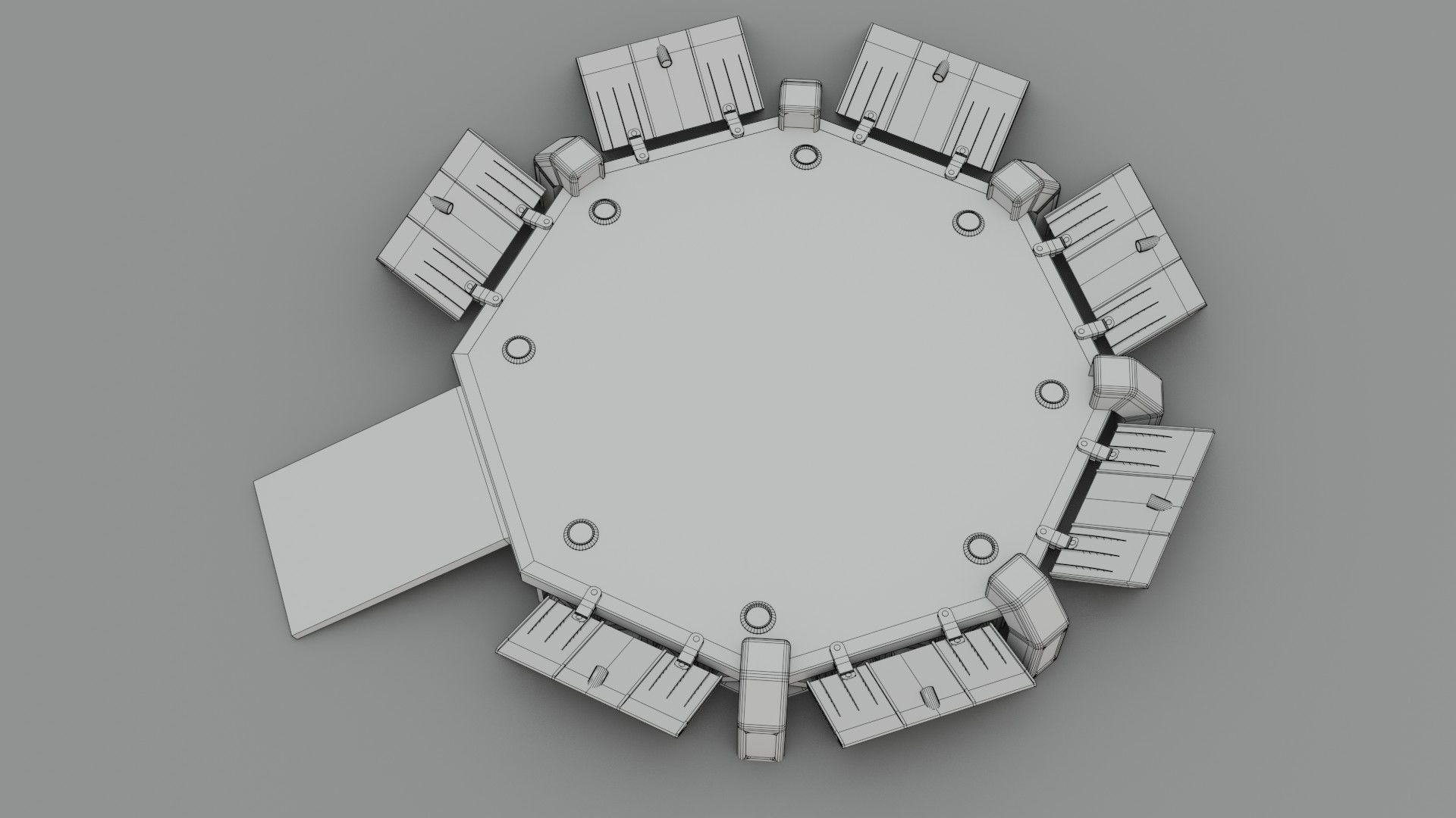 Sci-fi Landing Pad - Low poly - Game ready - PBR Low-poly 3D model_19