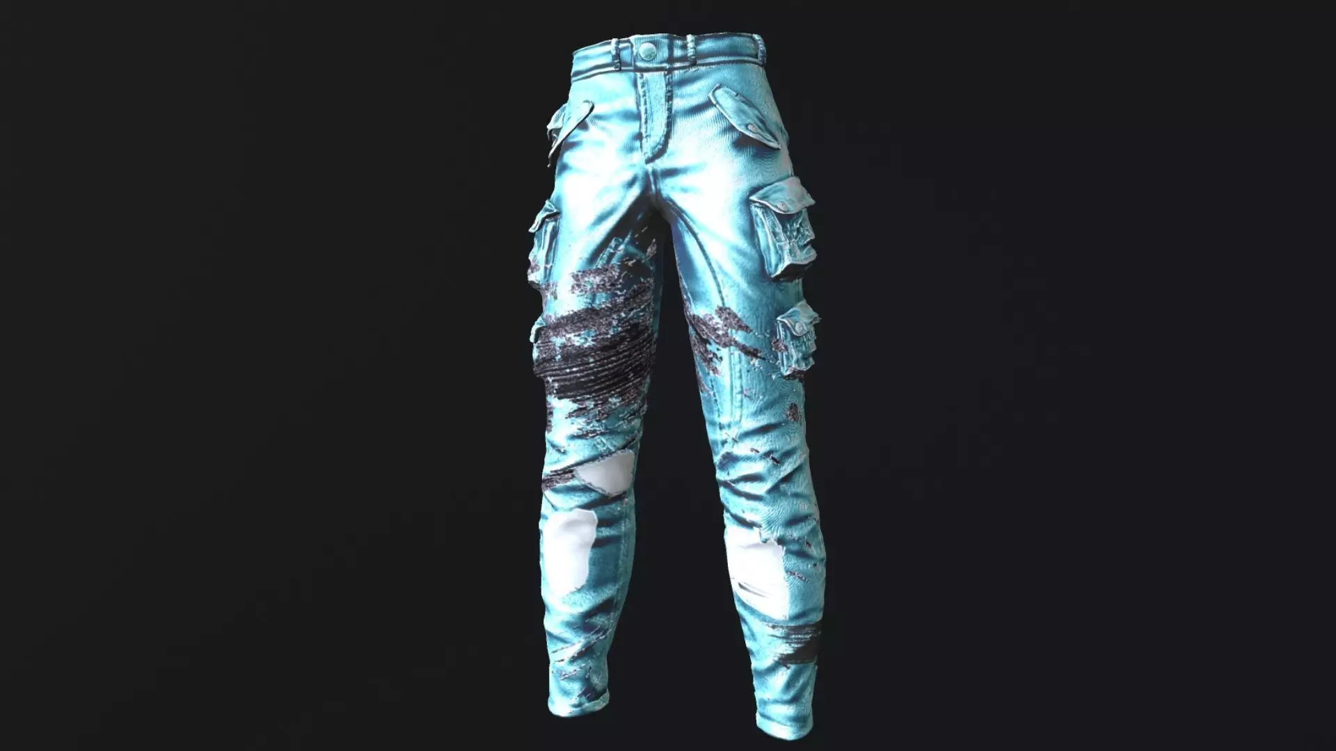 BALMAIN CARGO JEANS PBR Low-poly 3D model