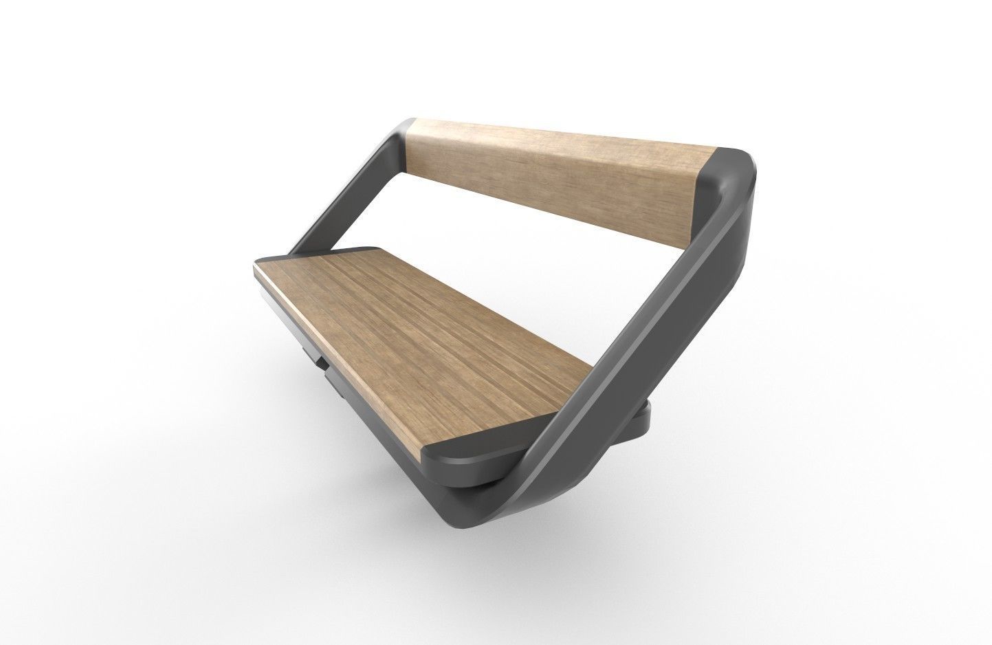 Bench 01 Low-poly 3D model_12
