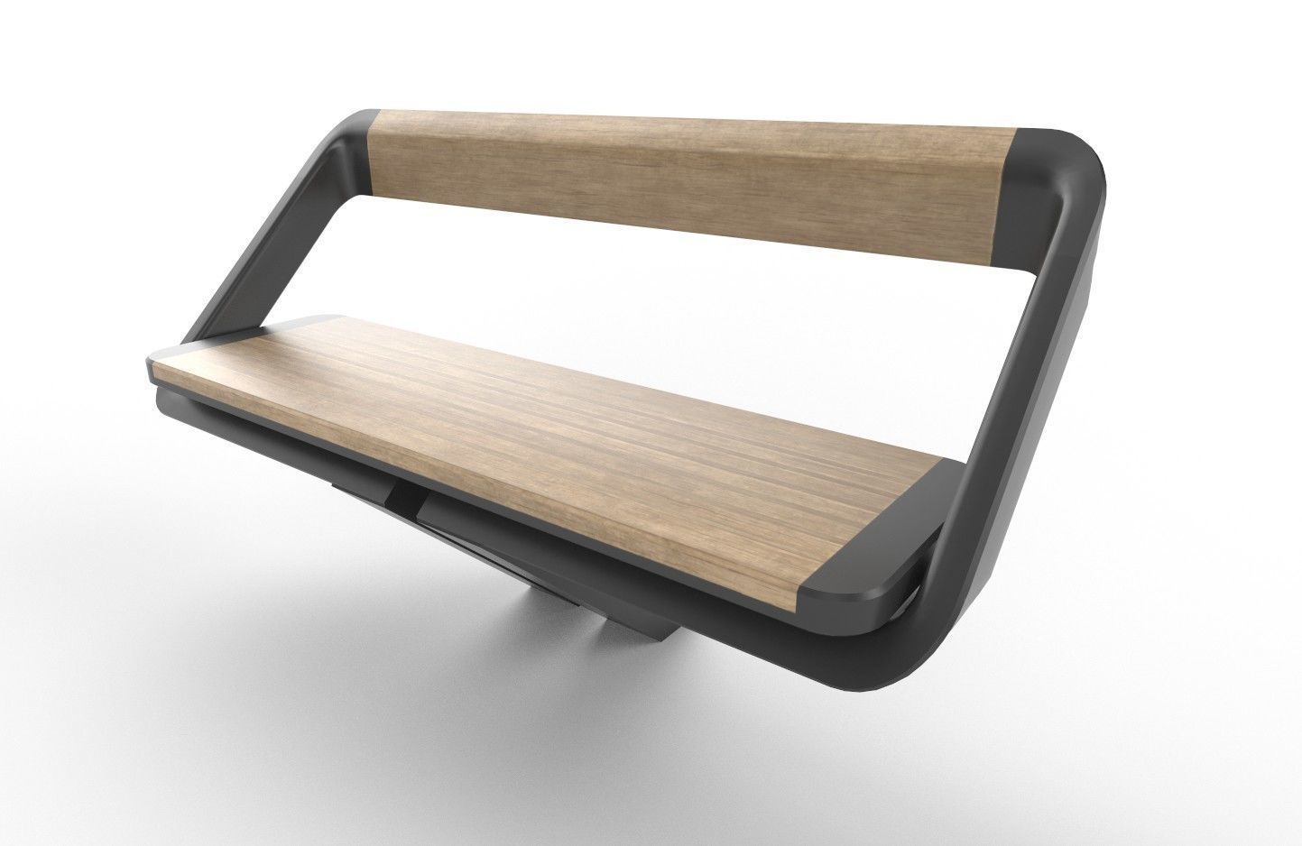 Bench 01 Low-poly 3D model_4