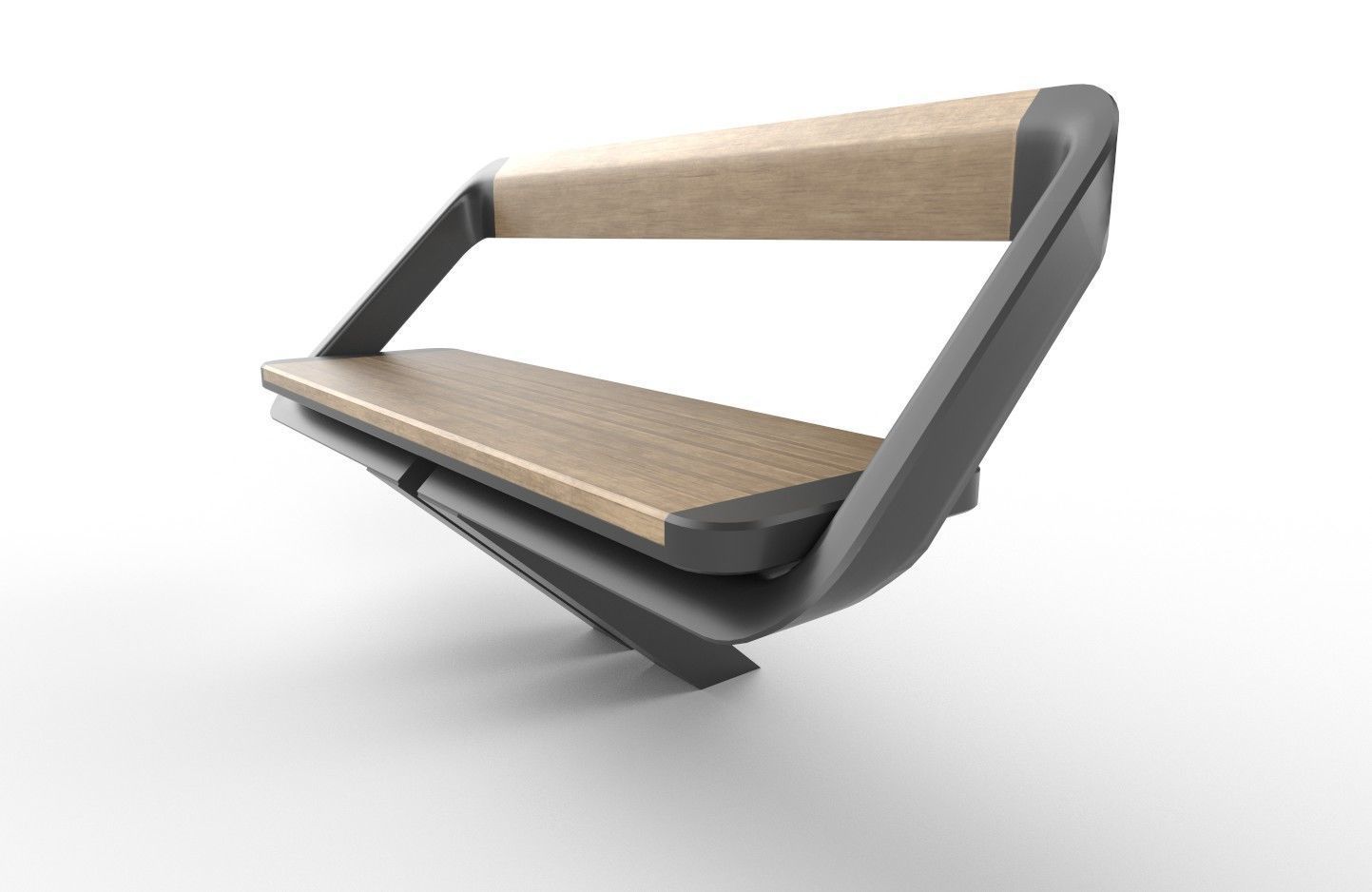 Bench 01 Low-poly 3D model_5