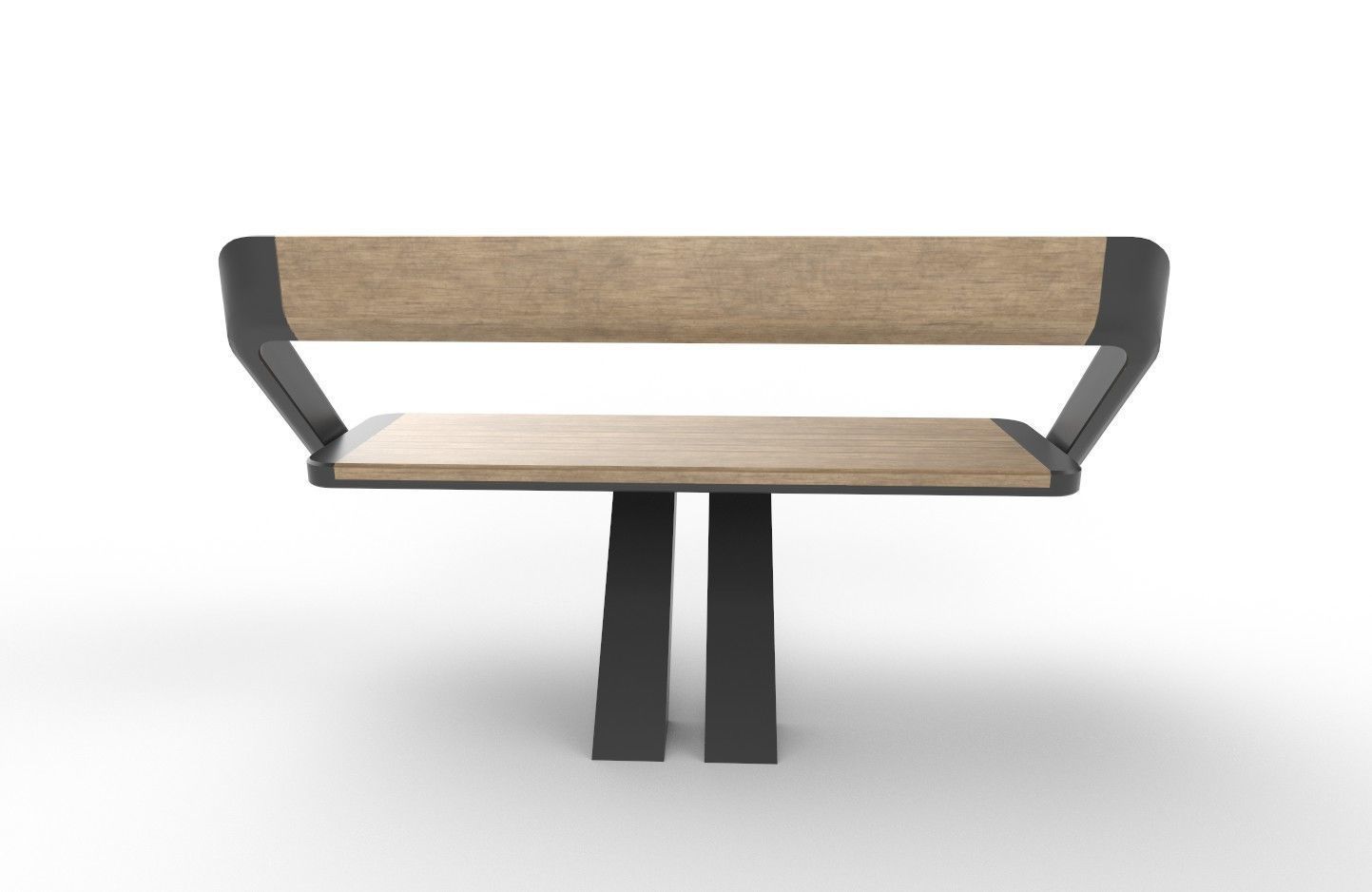 Bench 01 Low-poly 3D model_8