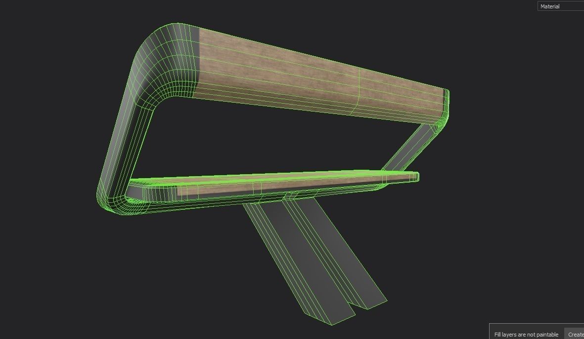 Bench 01 Low-poly 3D model_14