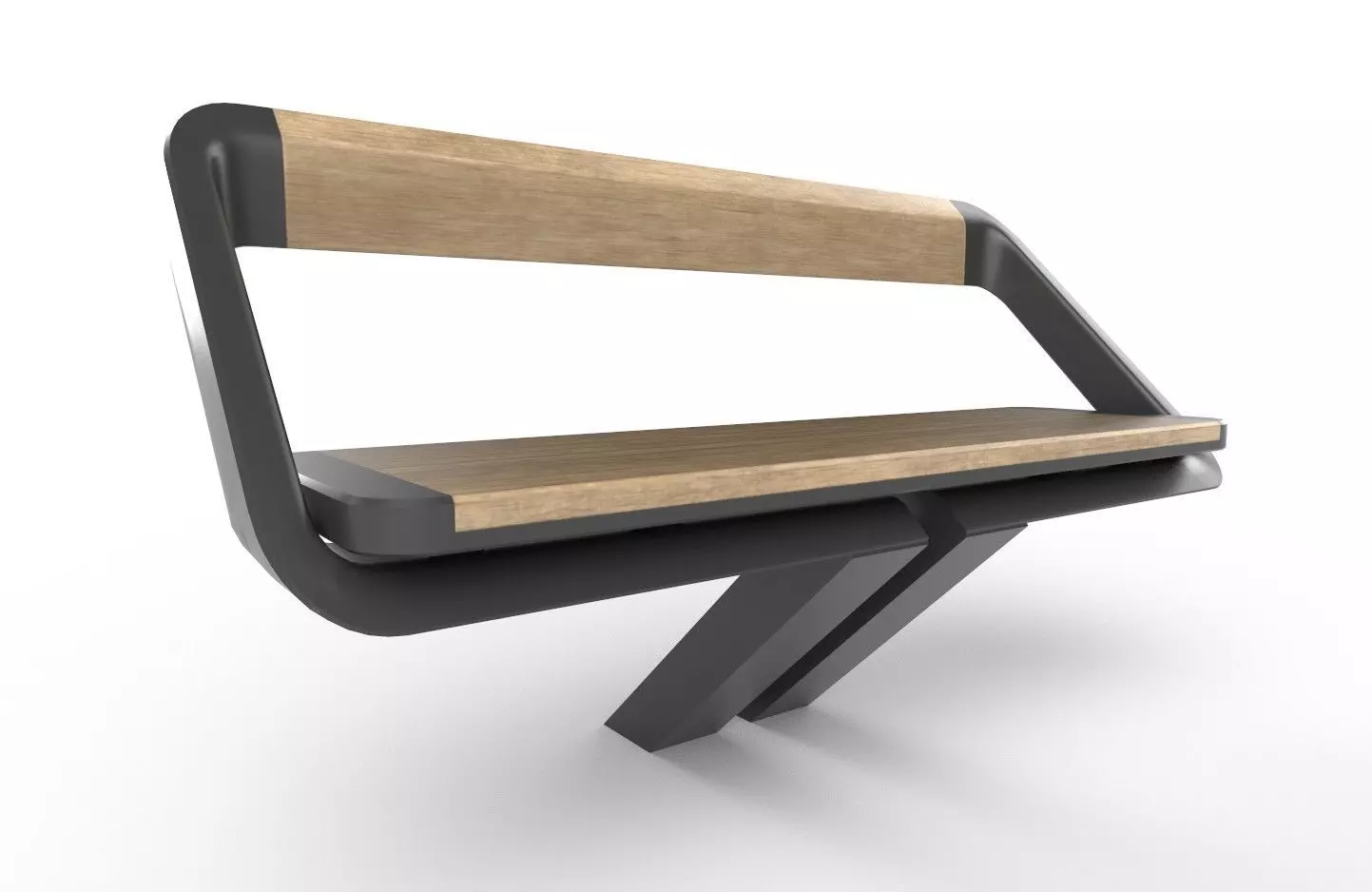 Bench 01 Low-poly 3D model_0