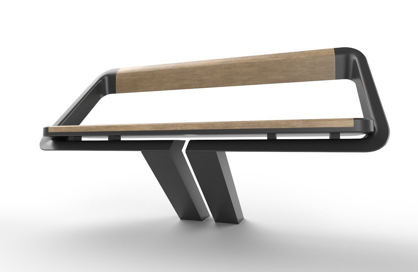 Bench 01 Low-poly 3D model_3