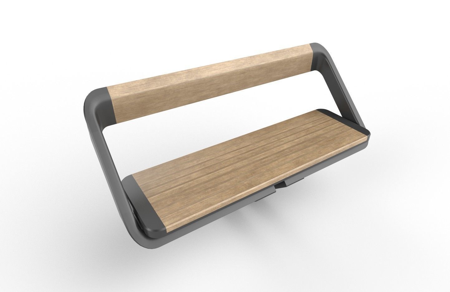 Bench 01 Low-poly 3D model_9