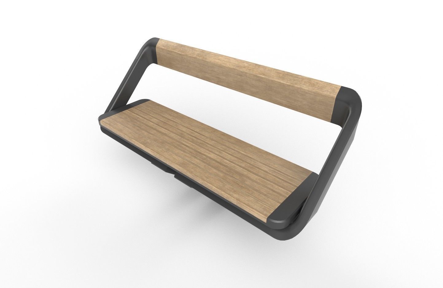 Bench 01 Low-poly 3D model_11