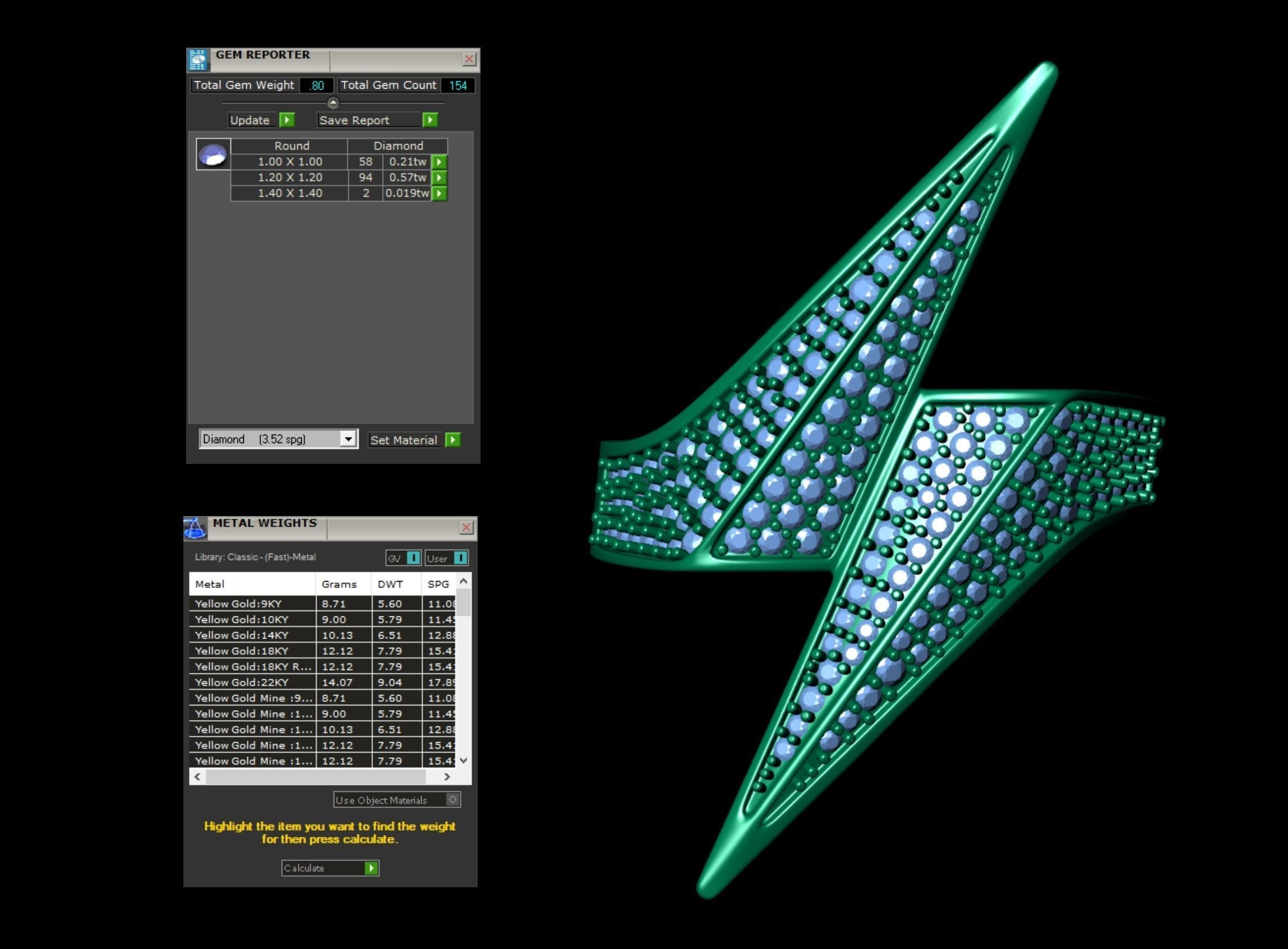 Bolt Lightning Sign Ring  3D print model_6