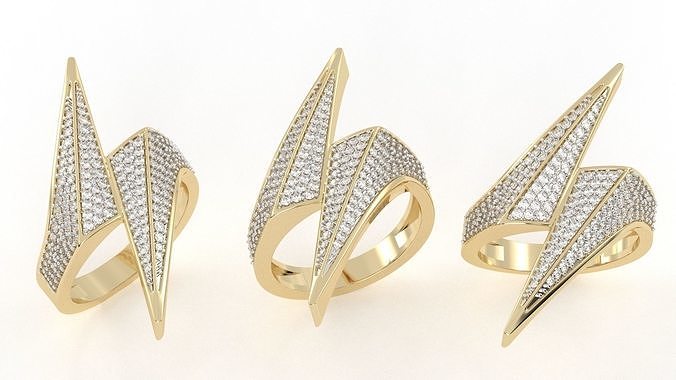 Bolt Lightning Sign Ring  3D print model