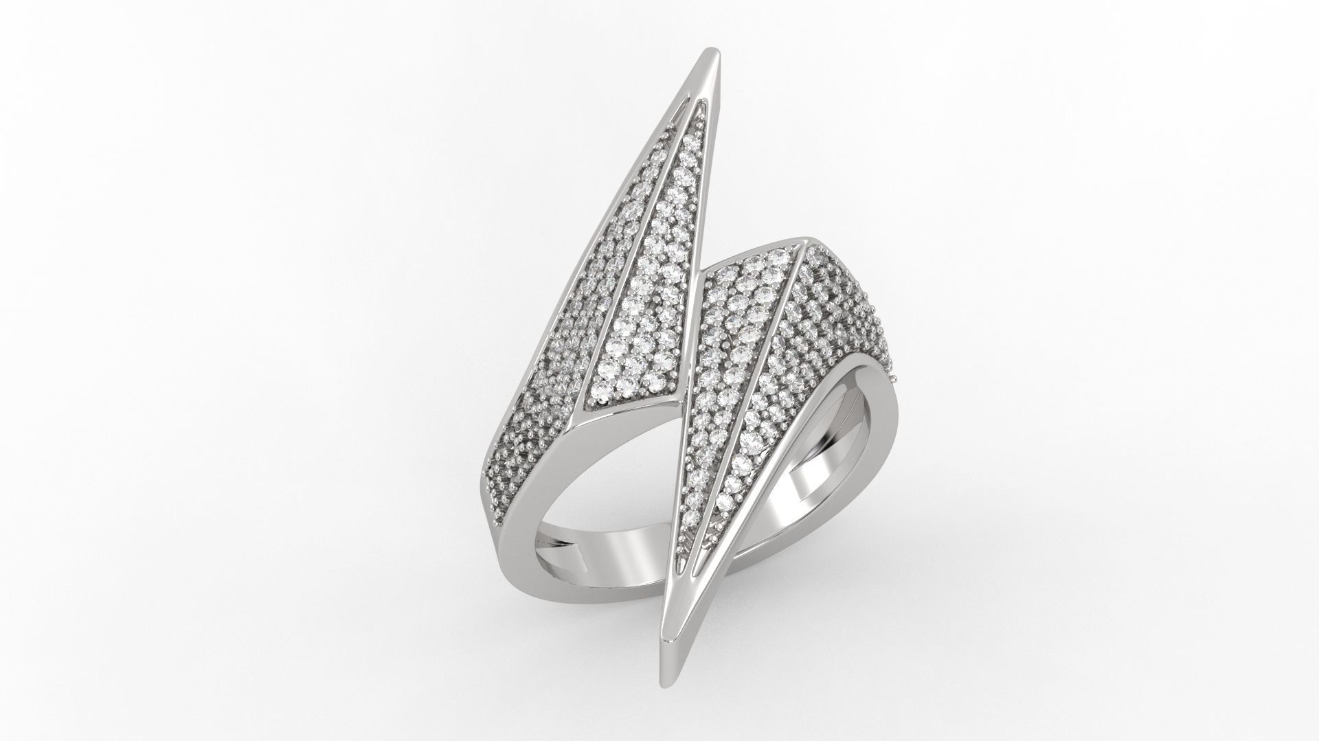 Bolt Lightning Sign Ring  3D print model_4