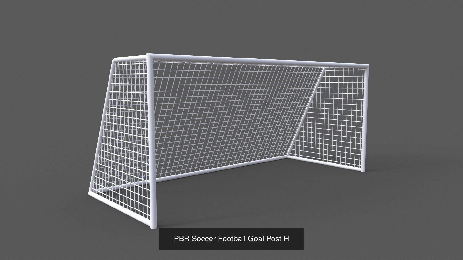 PBR Soccer Football Goal Post A-J 3D Model Collection_18
