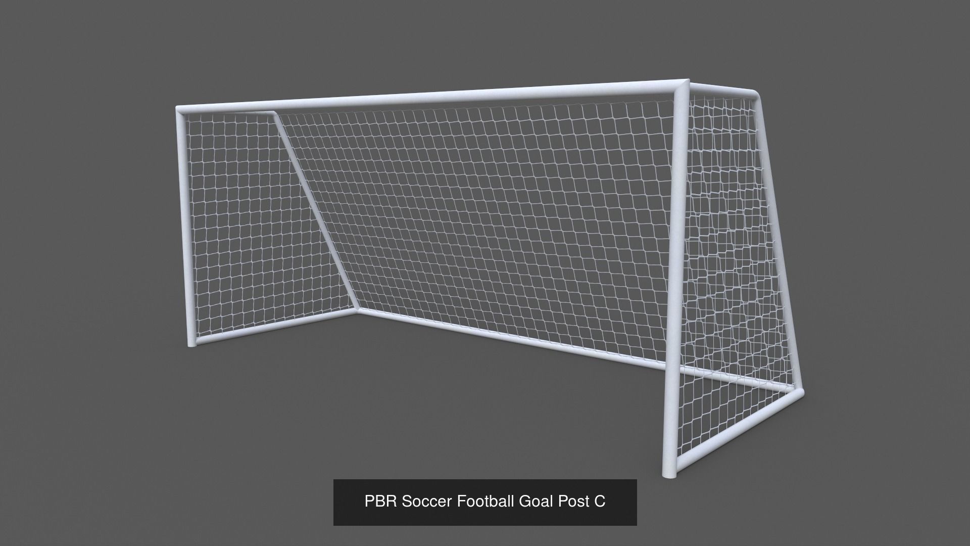 PBR Soccer Football Goal Post A-J 3D Model Collection_13