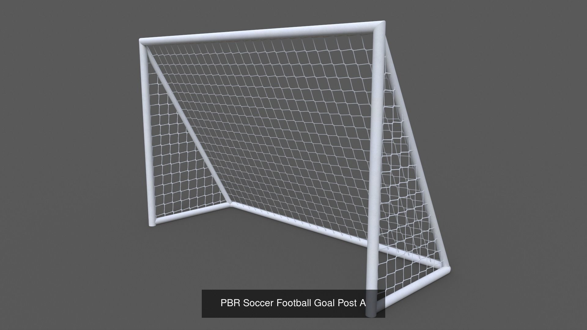 PBR Soccer Football Goal Post A-J 3D Model Collection_11