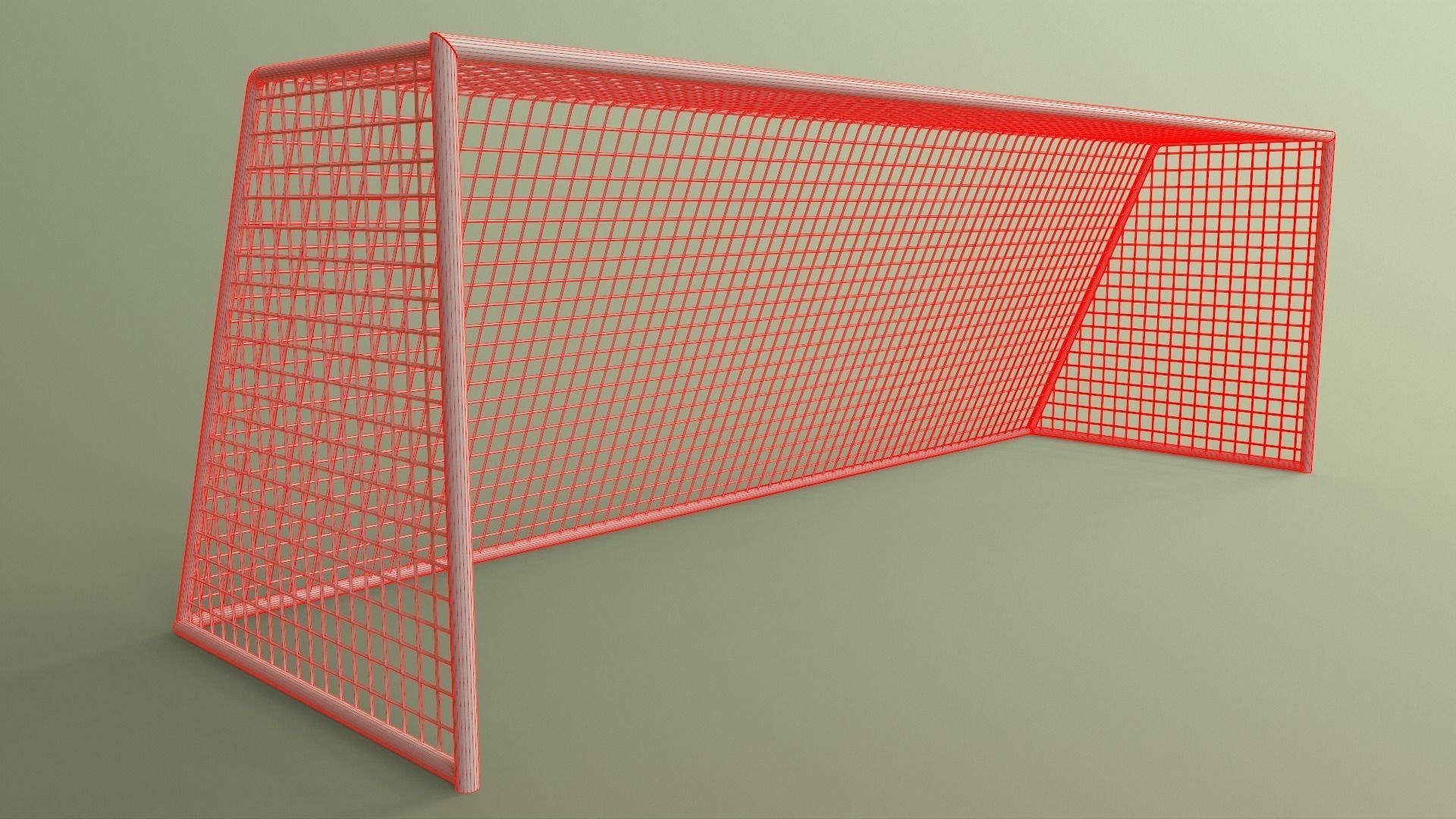 PBR Soccer Football Goal Post A-J 3D Model Collection_62