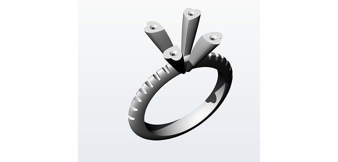 solitario wedding ring Free 3D model