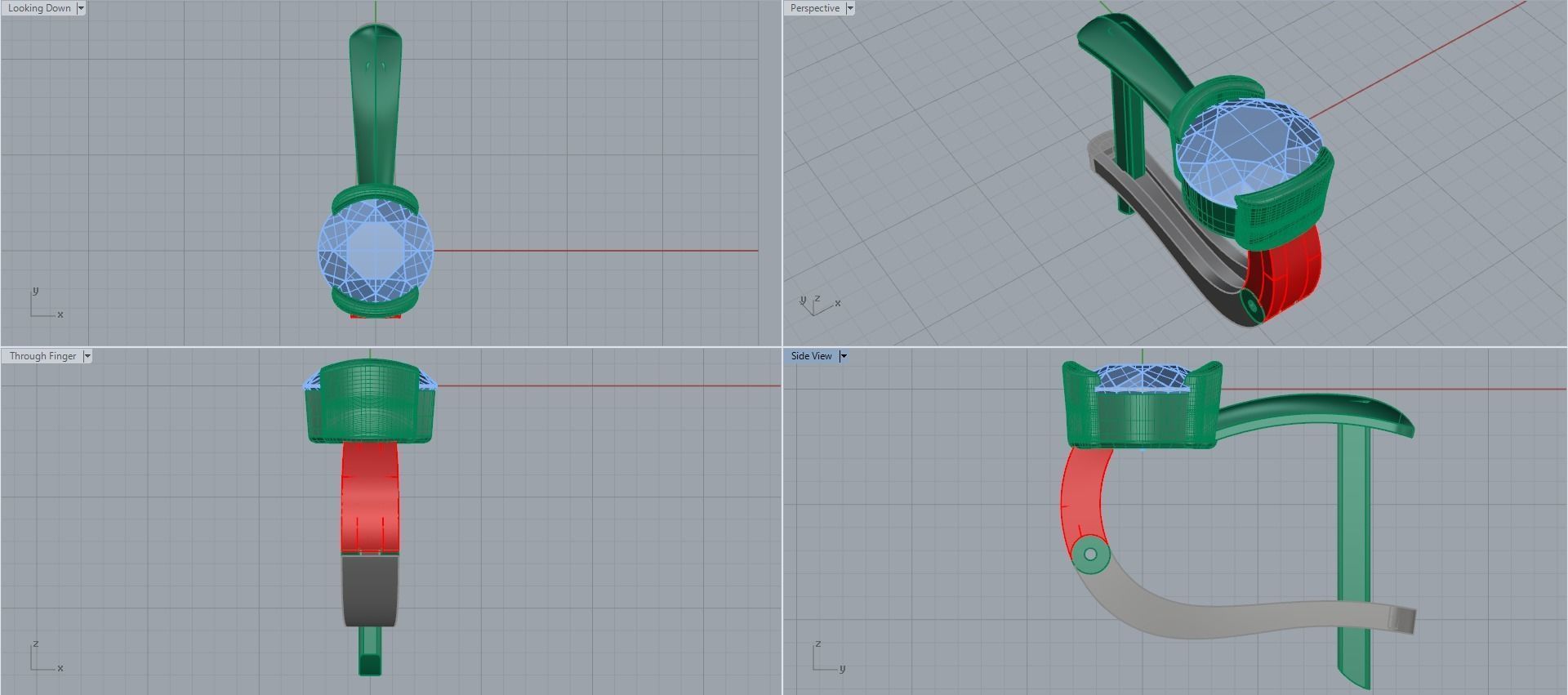 Earring with stones for 3D printing gold and silver 3D print model_1