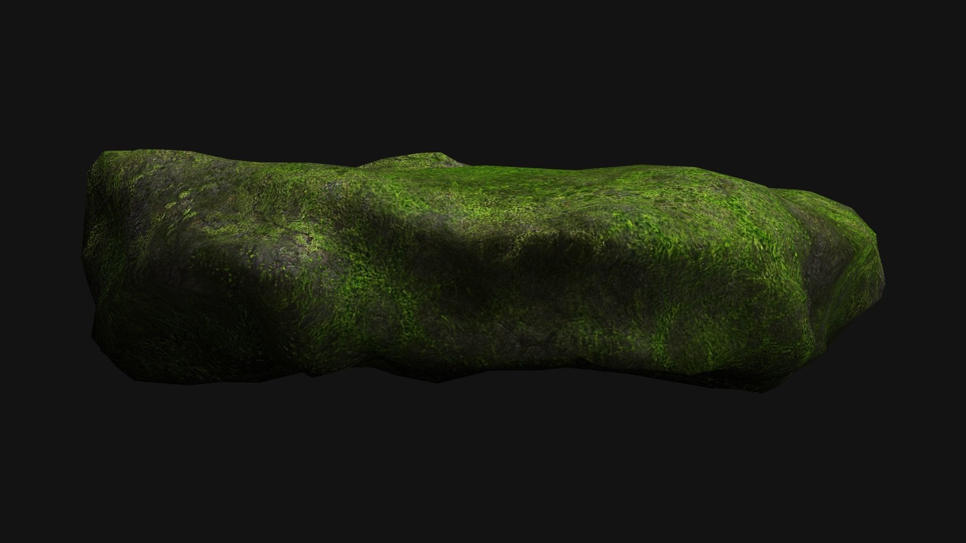 Rock 07 - Moss Low-poly 3D model_4