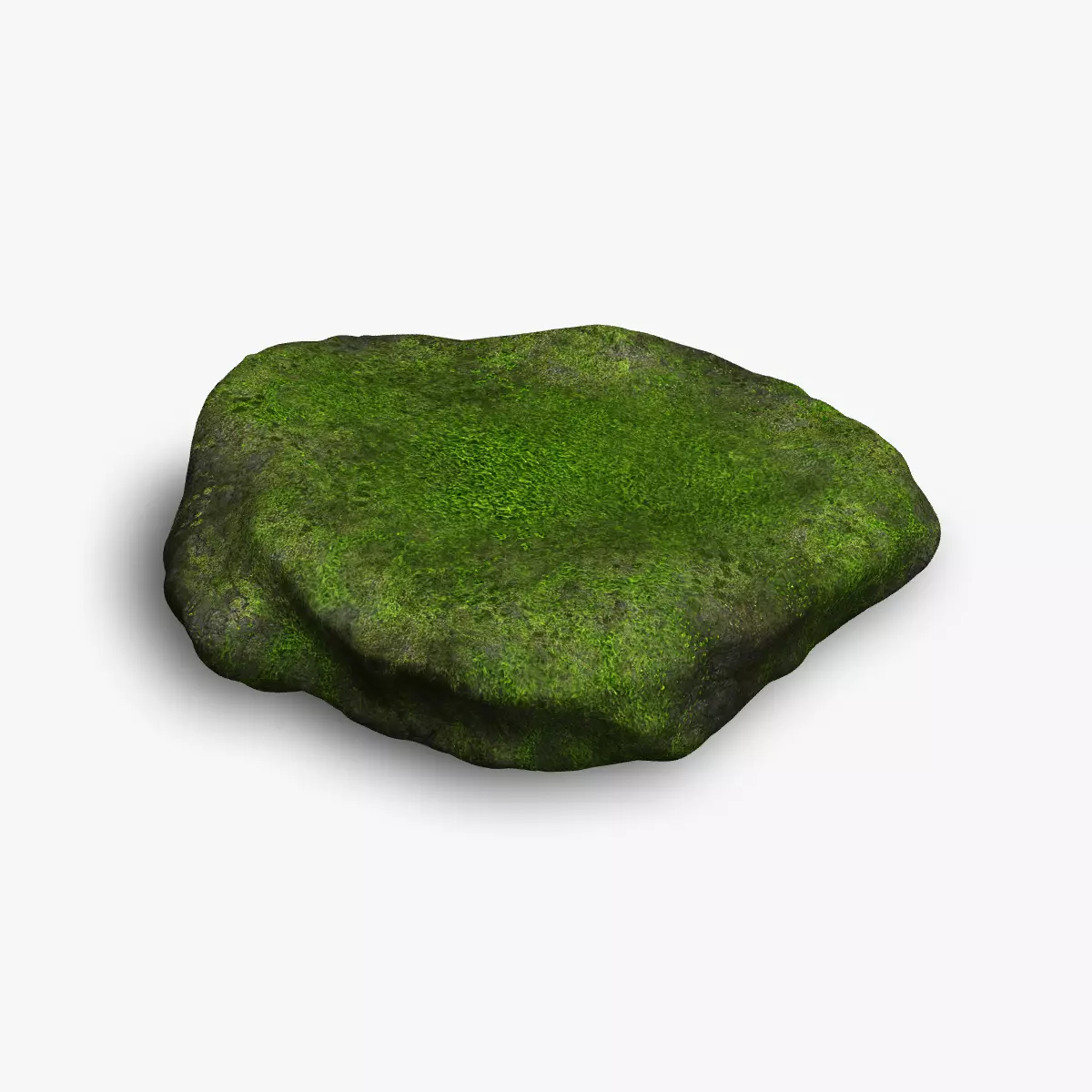 Rock 07 - Moss Low-poly 3D model_0
