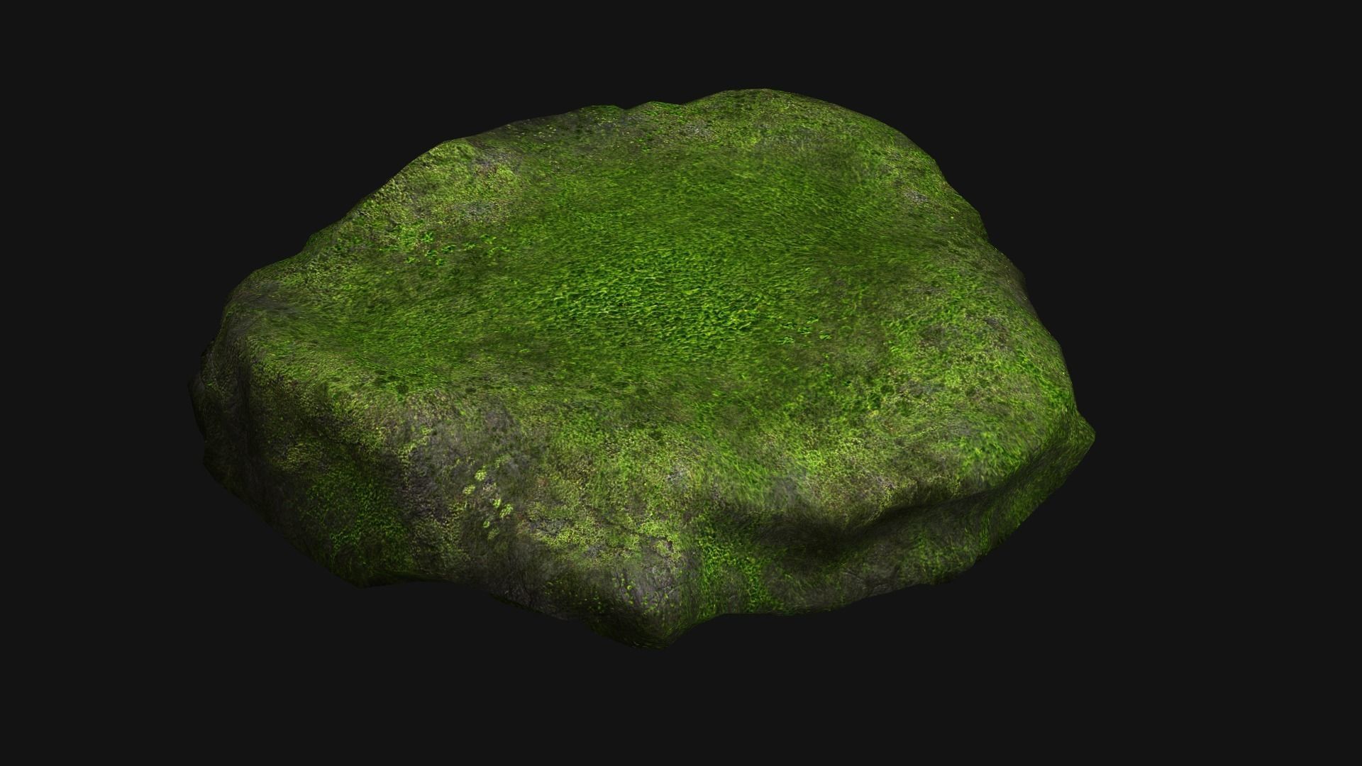 Rock 07 - Moss Low-poly 3D model_1