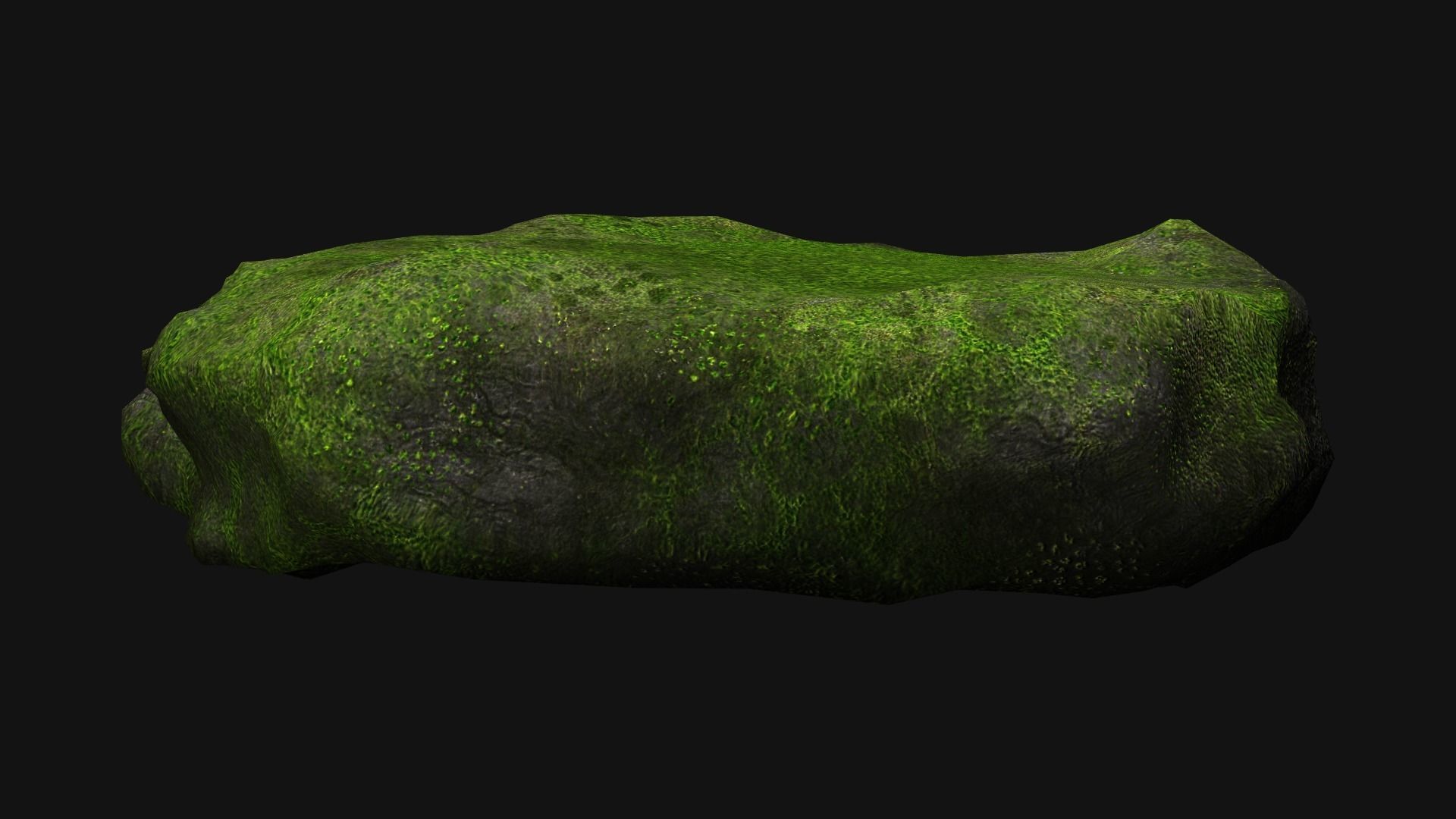 Rock 07 - Moss Low-poly 3D model_6