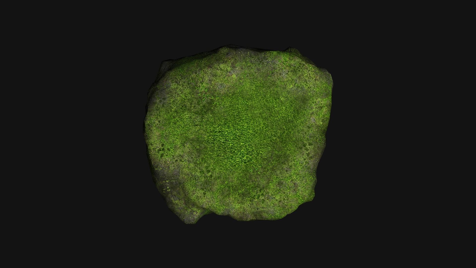 Rock 07 - Moss Low-poly 3D model_5