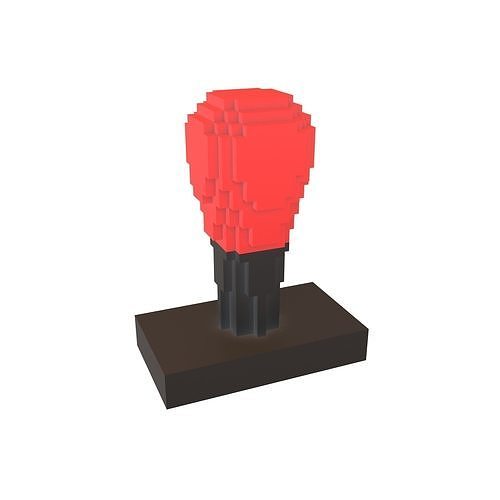 Voxel Rubber Stamp v1 002 Low-poly 3D model